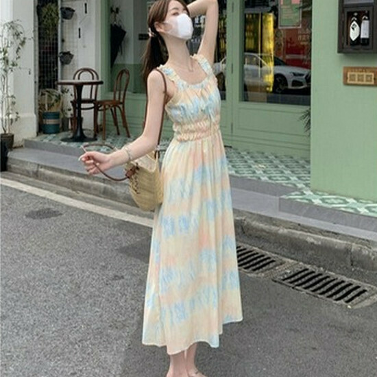 Hot selling suspender dress [picture color] [S-L size] (please contact customer service to confirm the delivery size after placing the order)