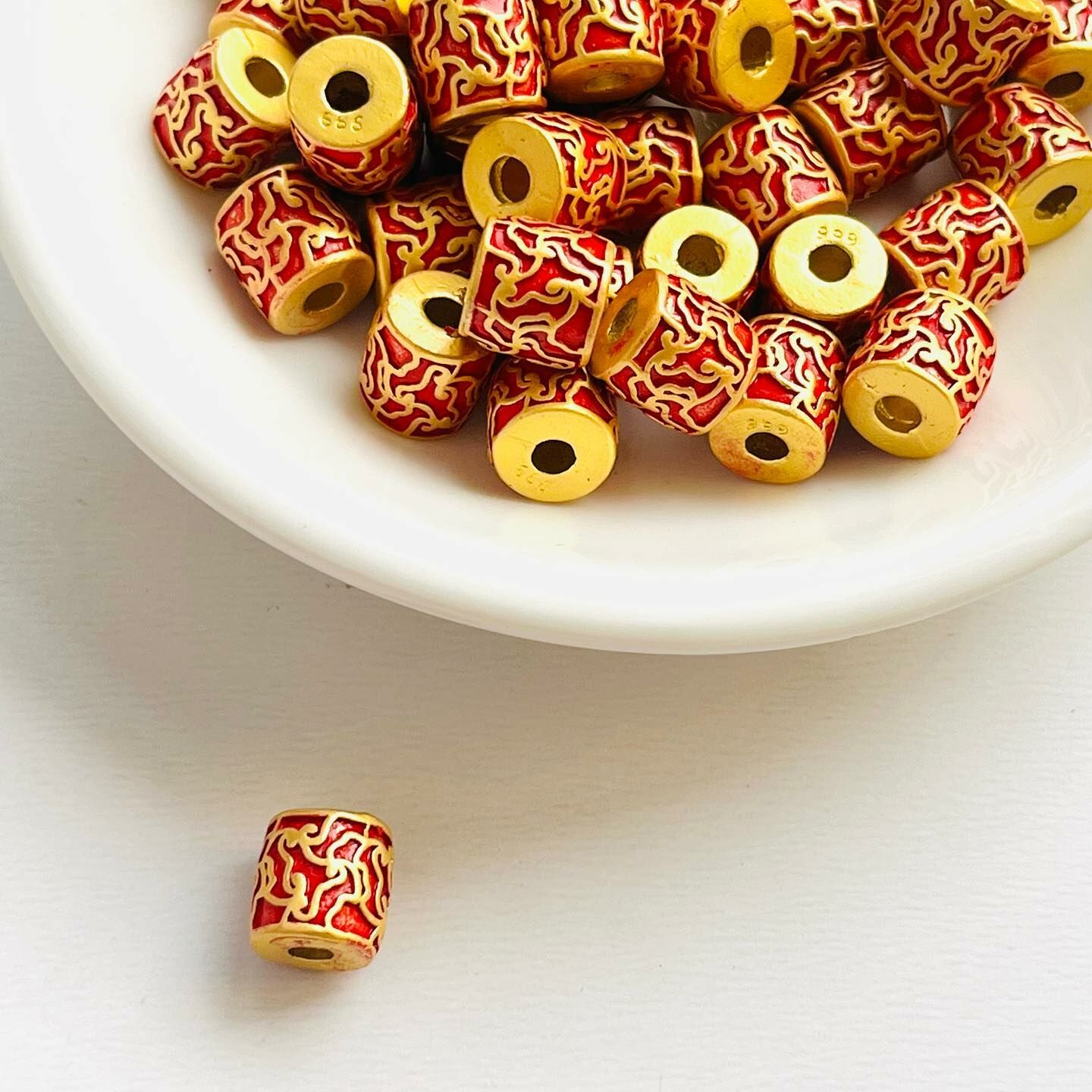 [原石] 金屬隔珠配件 中國風