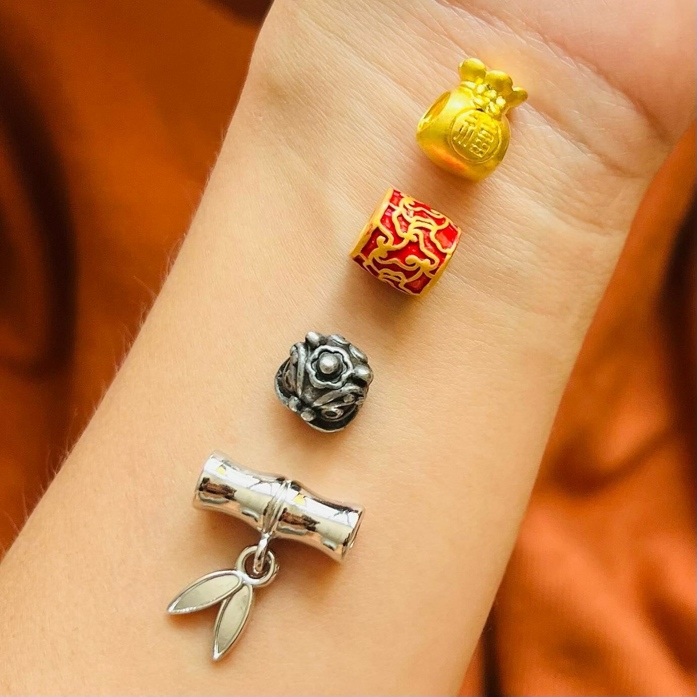 [原石] 金屬隔珠配件 中國風