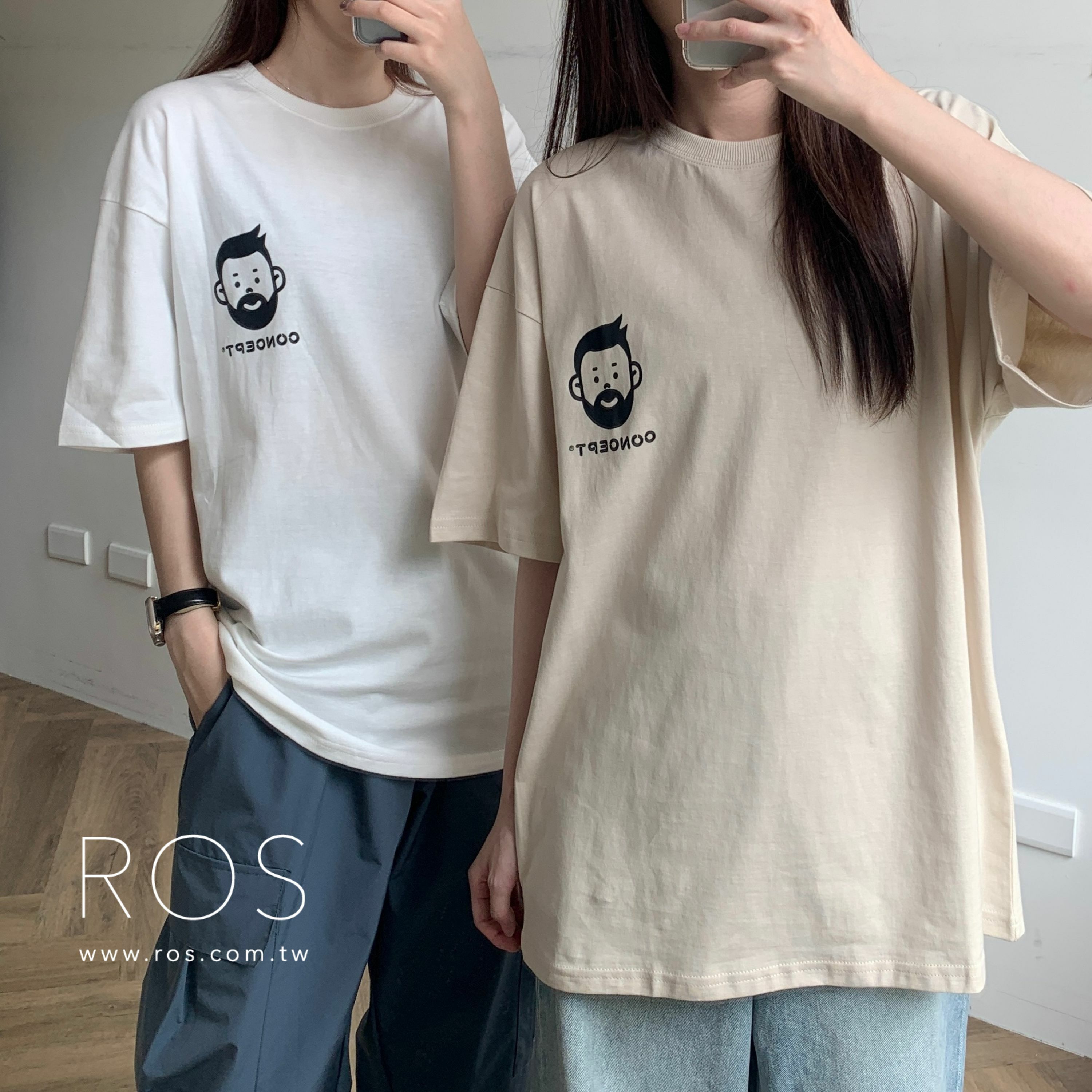 撐傘鬍子男 短Ｔ(3colors)