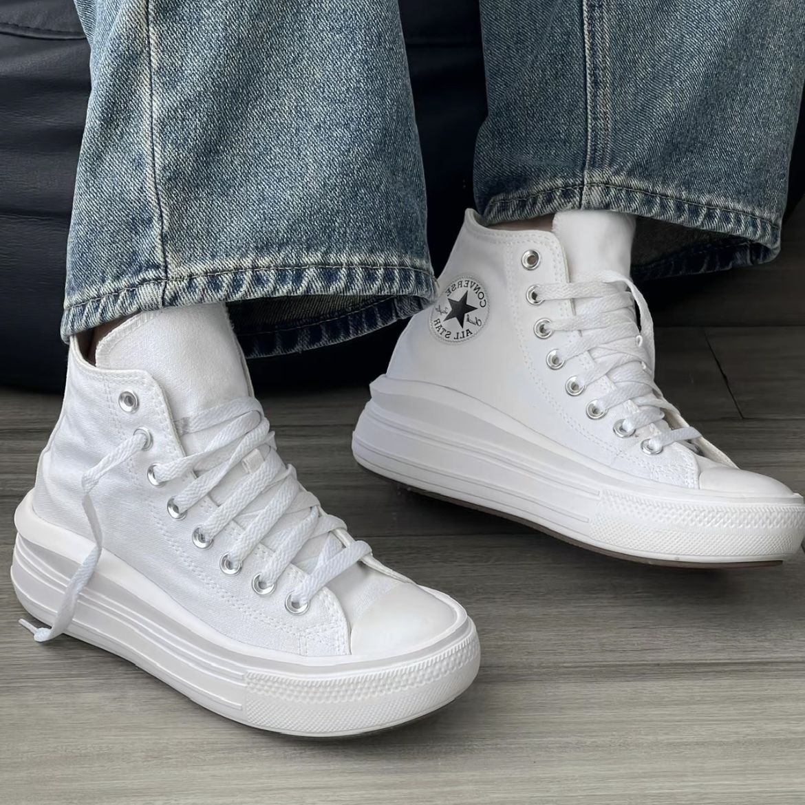 【現貨】Converse All Star Ctas Move Hi 高筒 厚底 增高 帆布鞋 黑 白 深藍