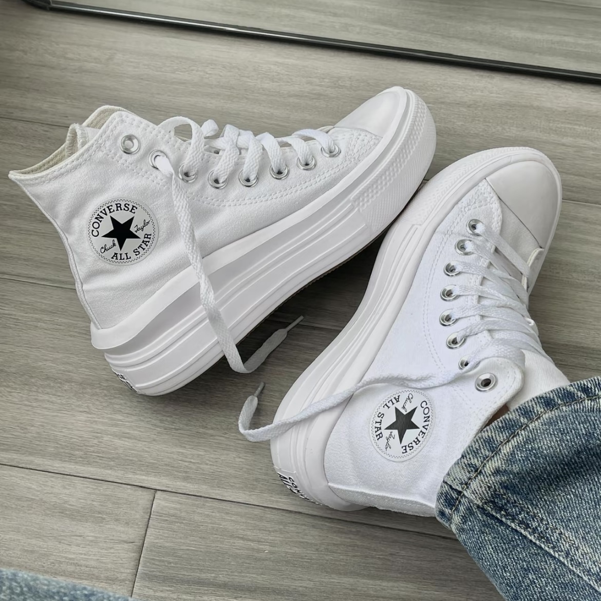 【現貨】Converse All Star Ctas Move Hi 高筒 厚底 增高 帆布鞋 黑 白 深藍