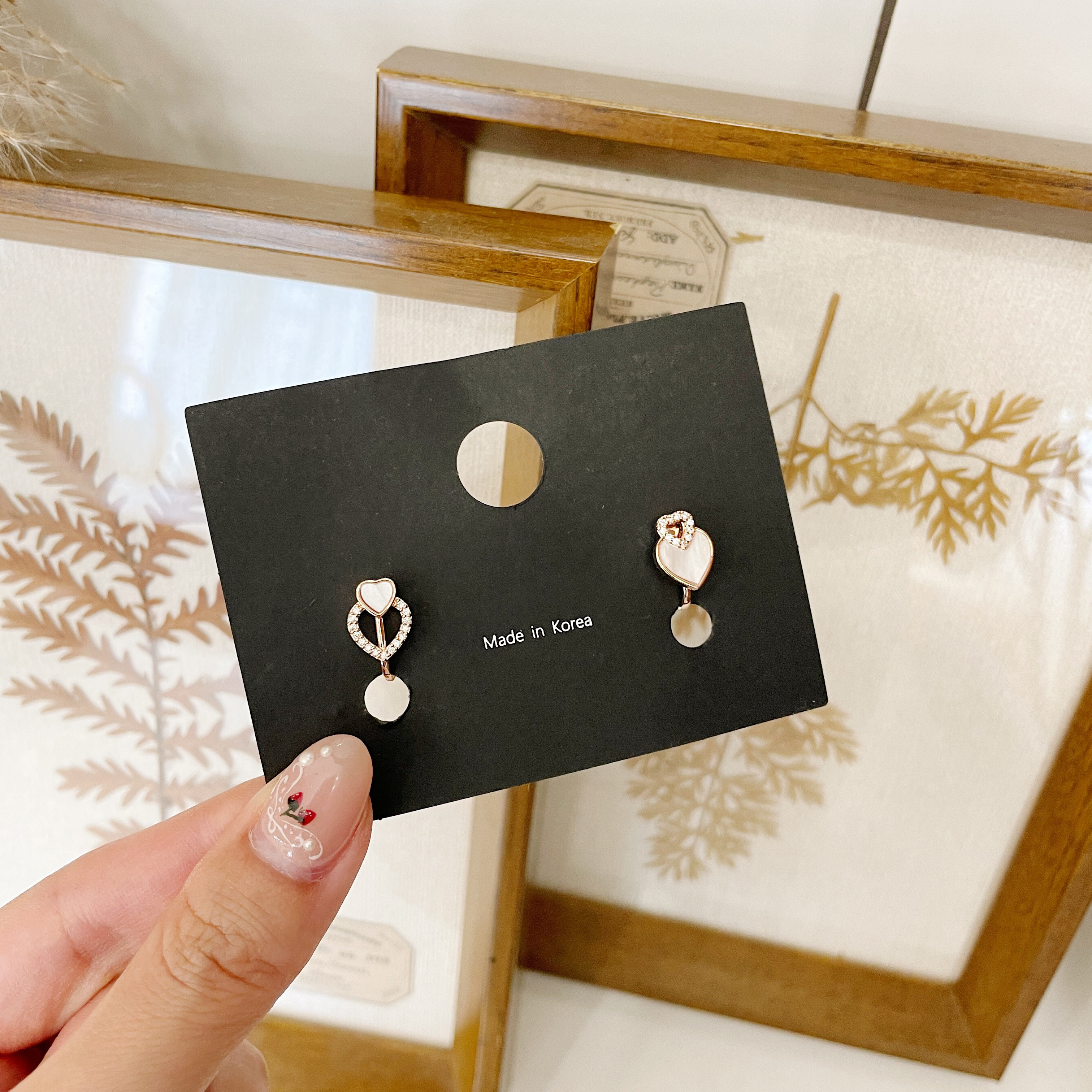 AC118 Rosegold Heart Ear Clip