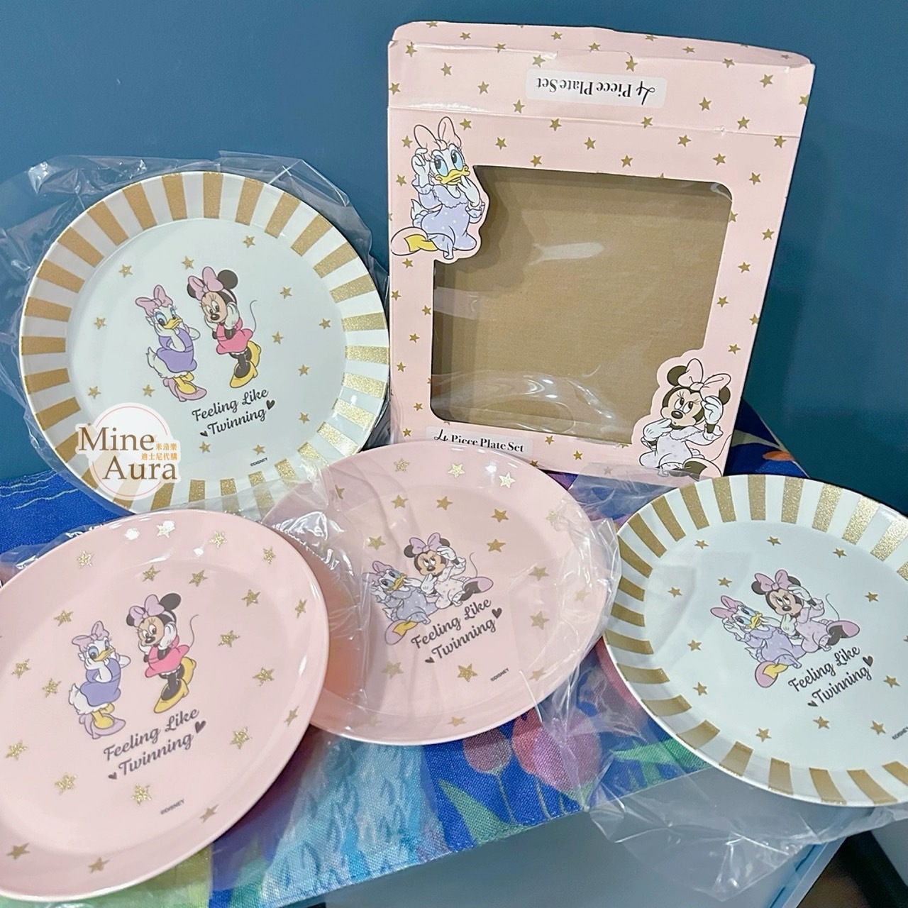 (限時特價) 米妮 Minnie 黛西 Daisy 圖案 餐盤4入組 -上海迪士尼樂園