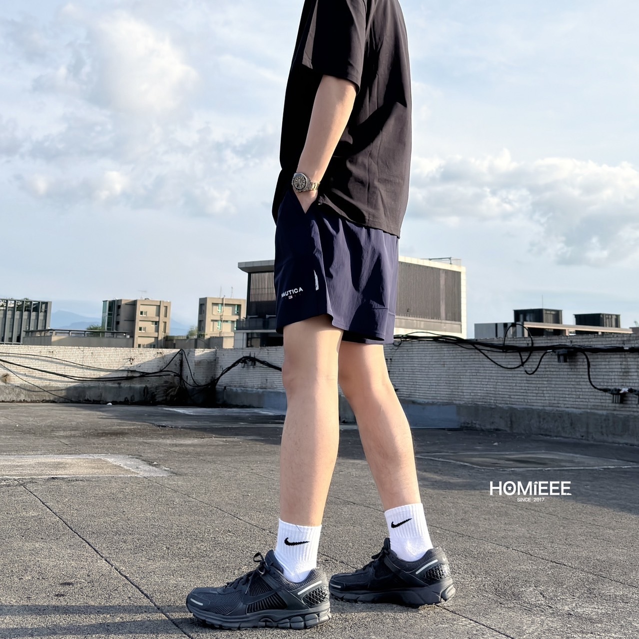 Nautica 83 Flag Cool Swim 短褲 涼感短褲 深藍 灰色 [NSP7544]