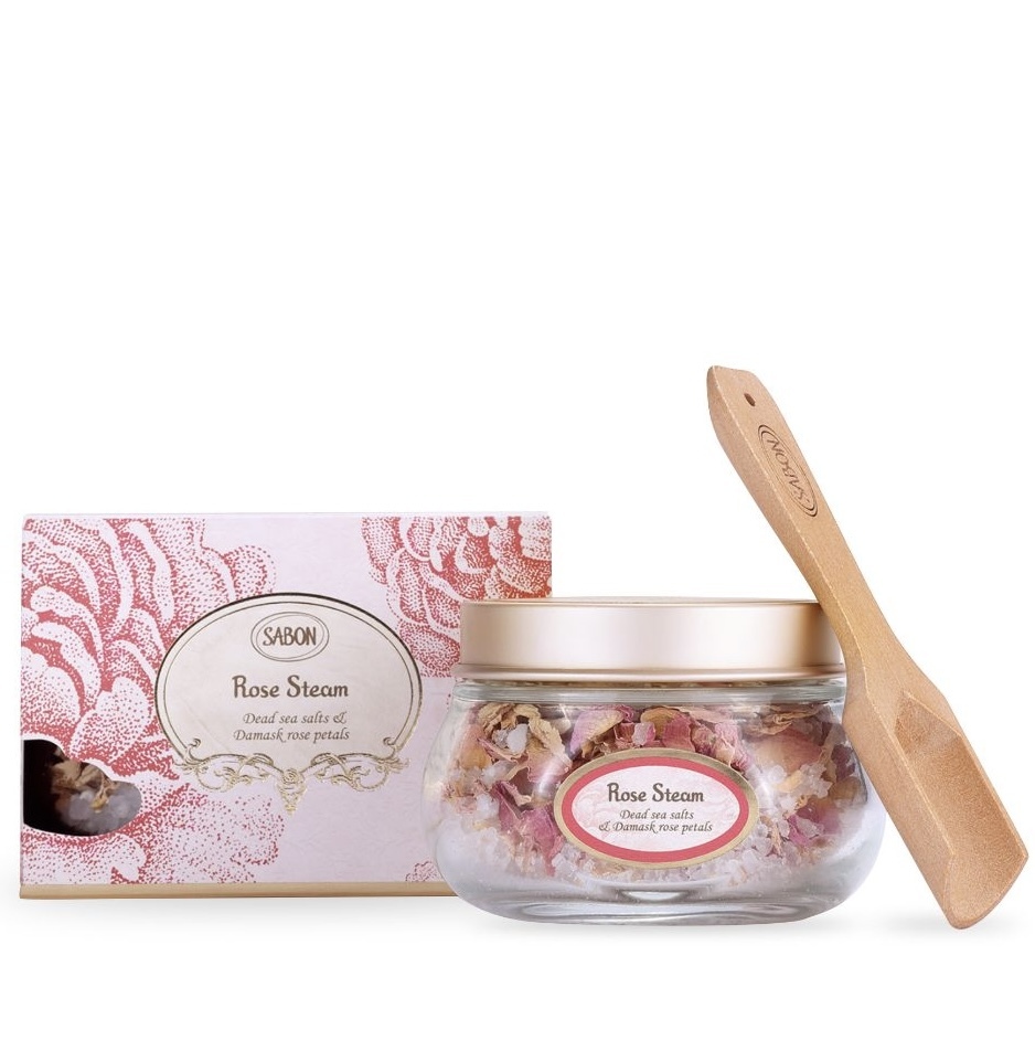 SABON Rose Steam Dead Sea Salts & Damask Rose Petals 60g