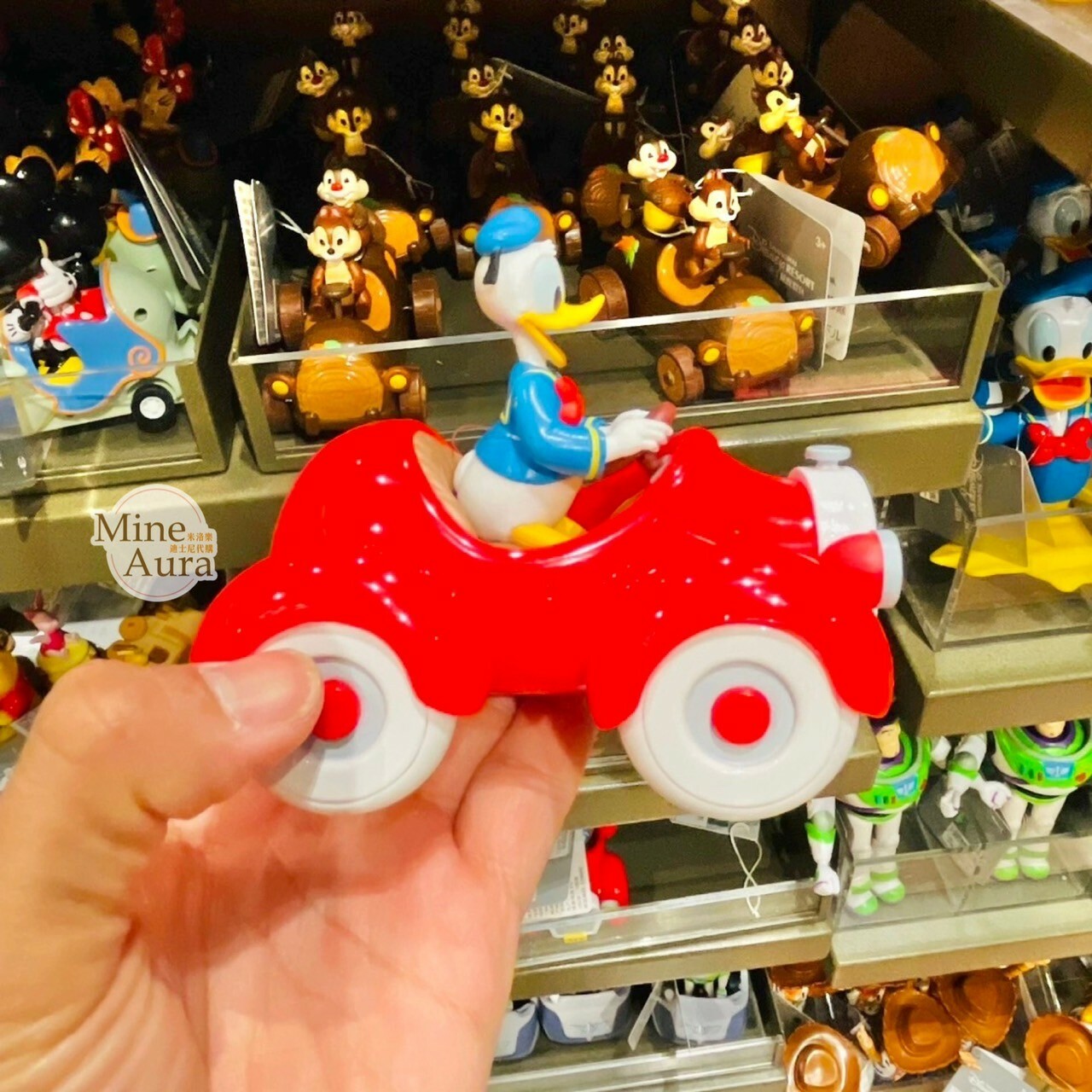 唐老鴨 Donald 紅色汽車造型 玩具 迴力車 -上海迪士尼樂園