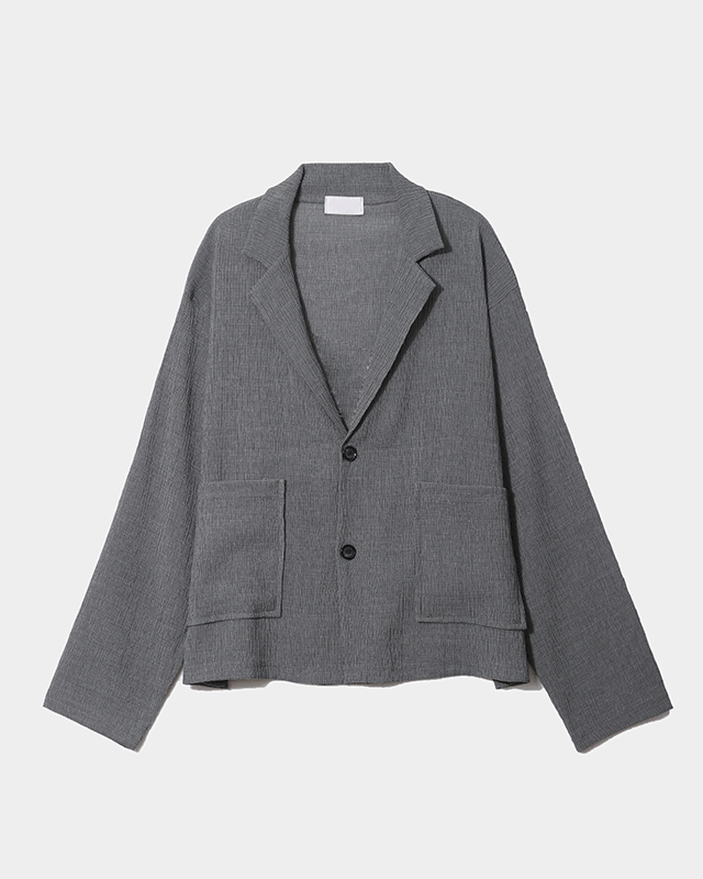 冰百褶邊波浪休閒西裝外套