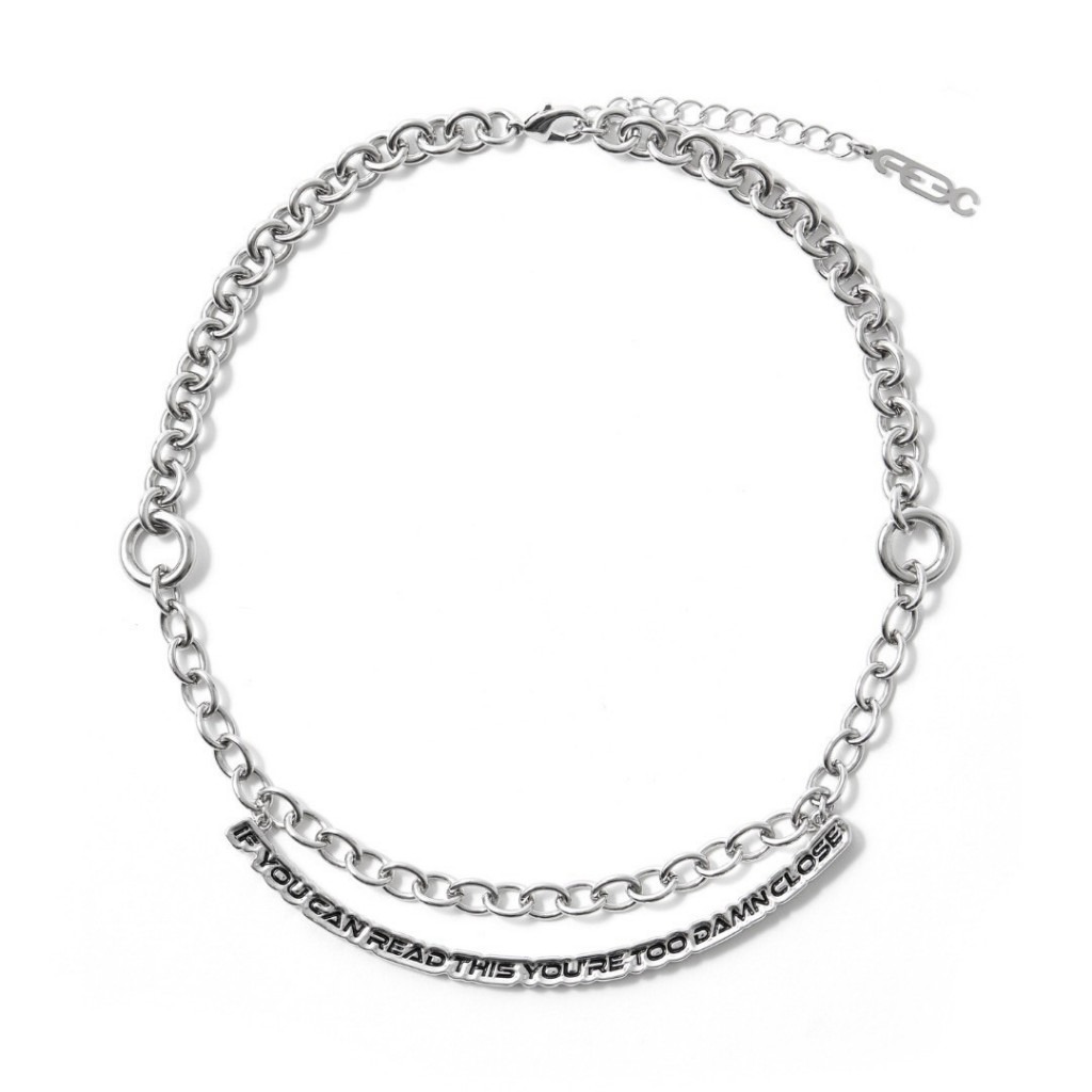 Fe3c 份量感 字體標語鏈條項鍊 兩色