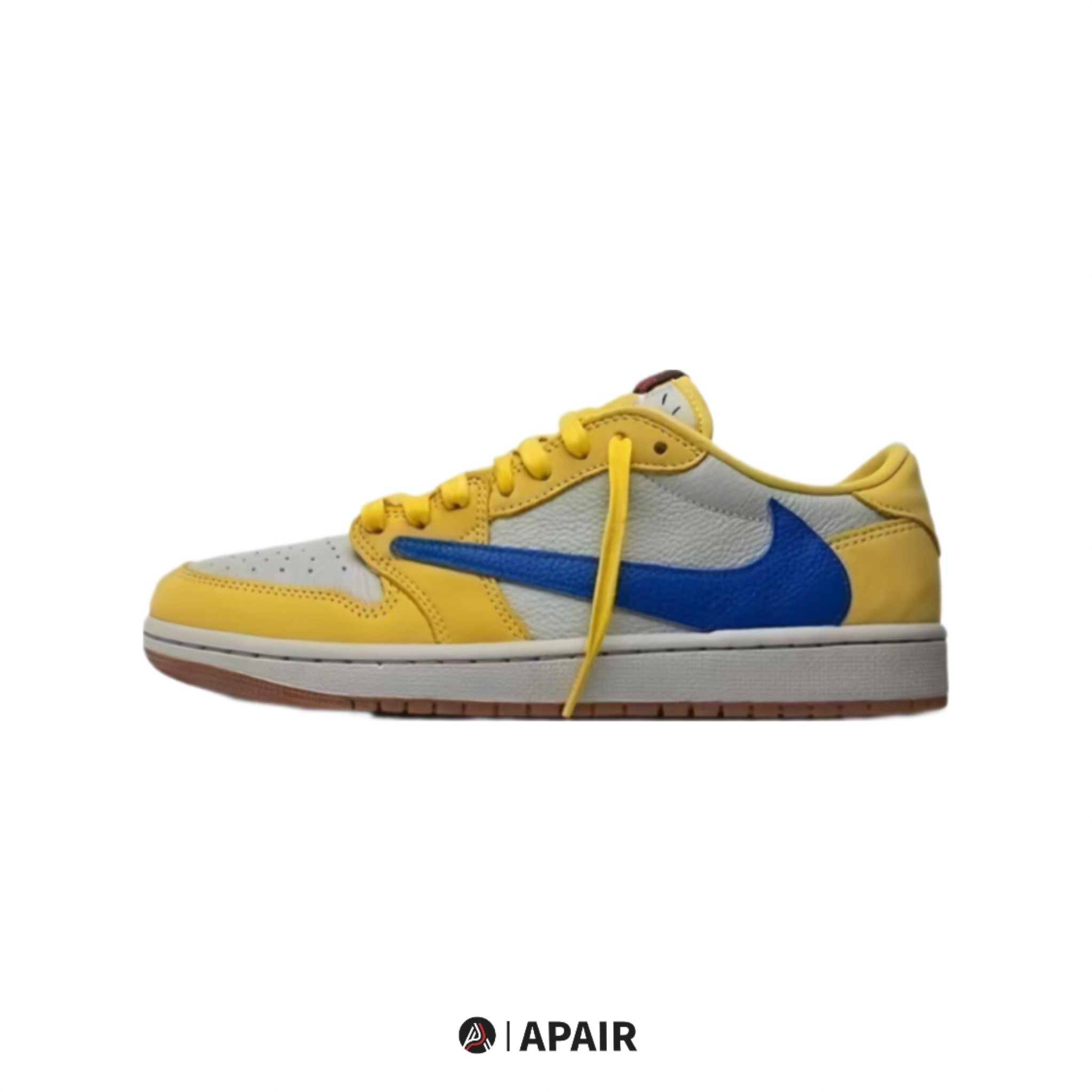 【APAIR】預購 Travis Scott x air jordan 1 low “canary”  黃藍 倒鉤  8.0 DZ4137-700