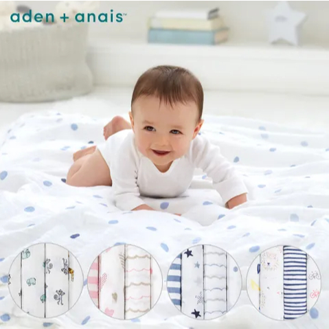 【樂森藥局】aden & anais A+A  經典包巾 2入 3入 4入 拍隔巾 尿布墊 床巾 蓋巾 多功能