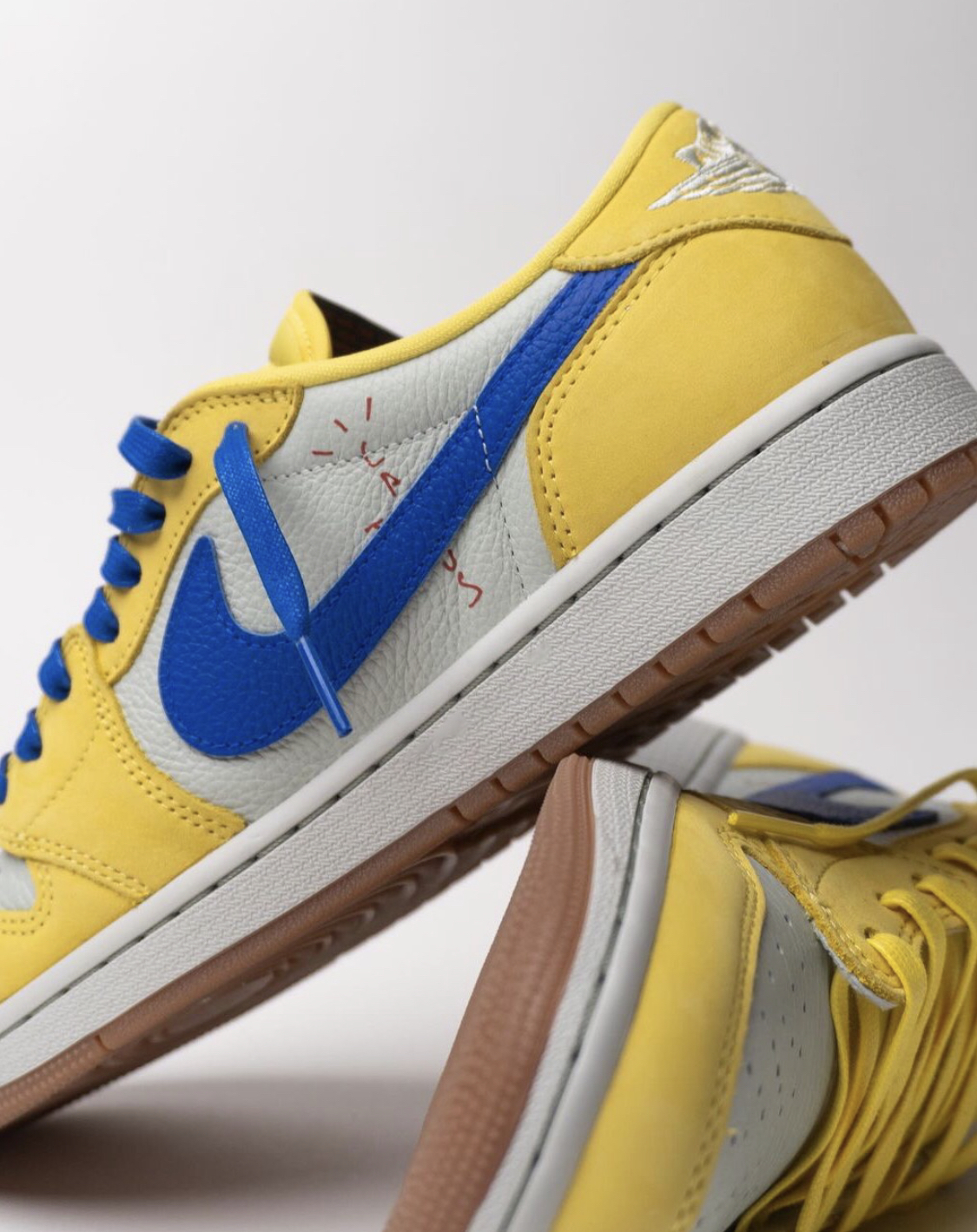 【APAIR】預購Travis Scott x air jordan 1 low “canary” 黃藍