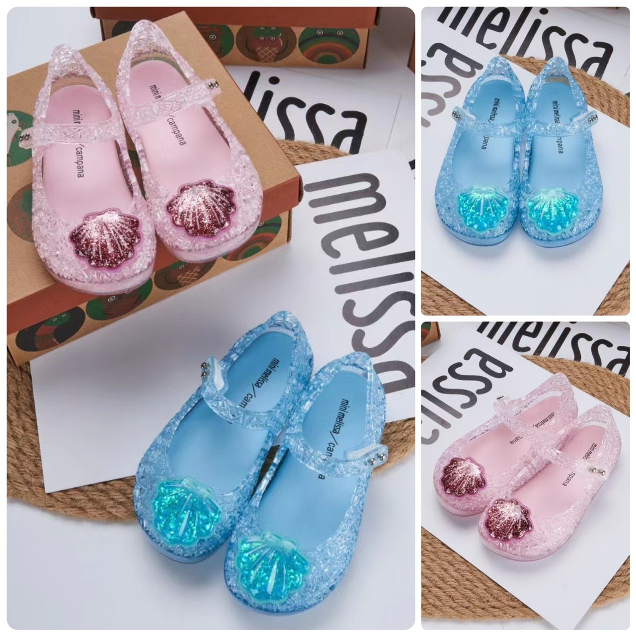 Mel*issa 女童貝殼香味果凍鞋-2400806