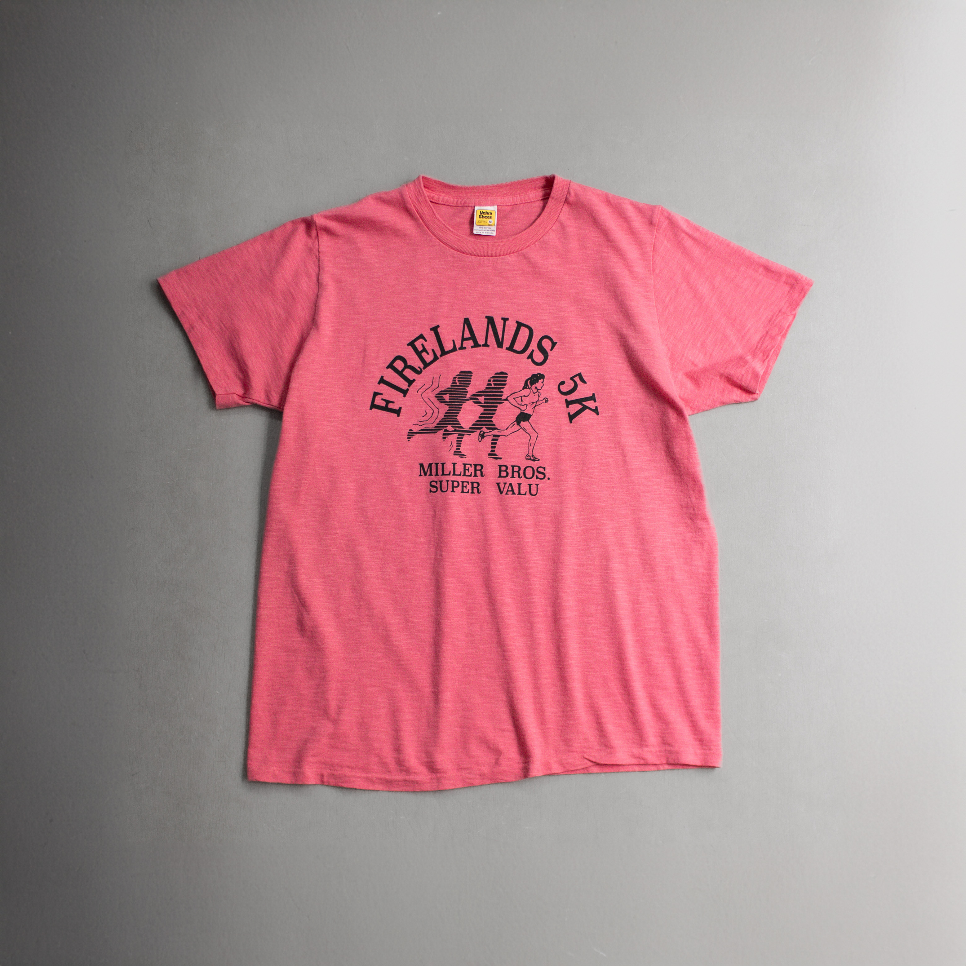 VELVA SHEEN SS24 FIRELANDS TEE 桃紅 馬拉松 竹節棉 短袖 T恤