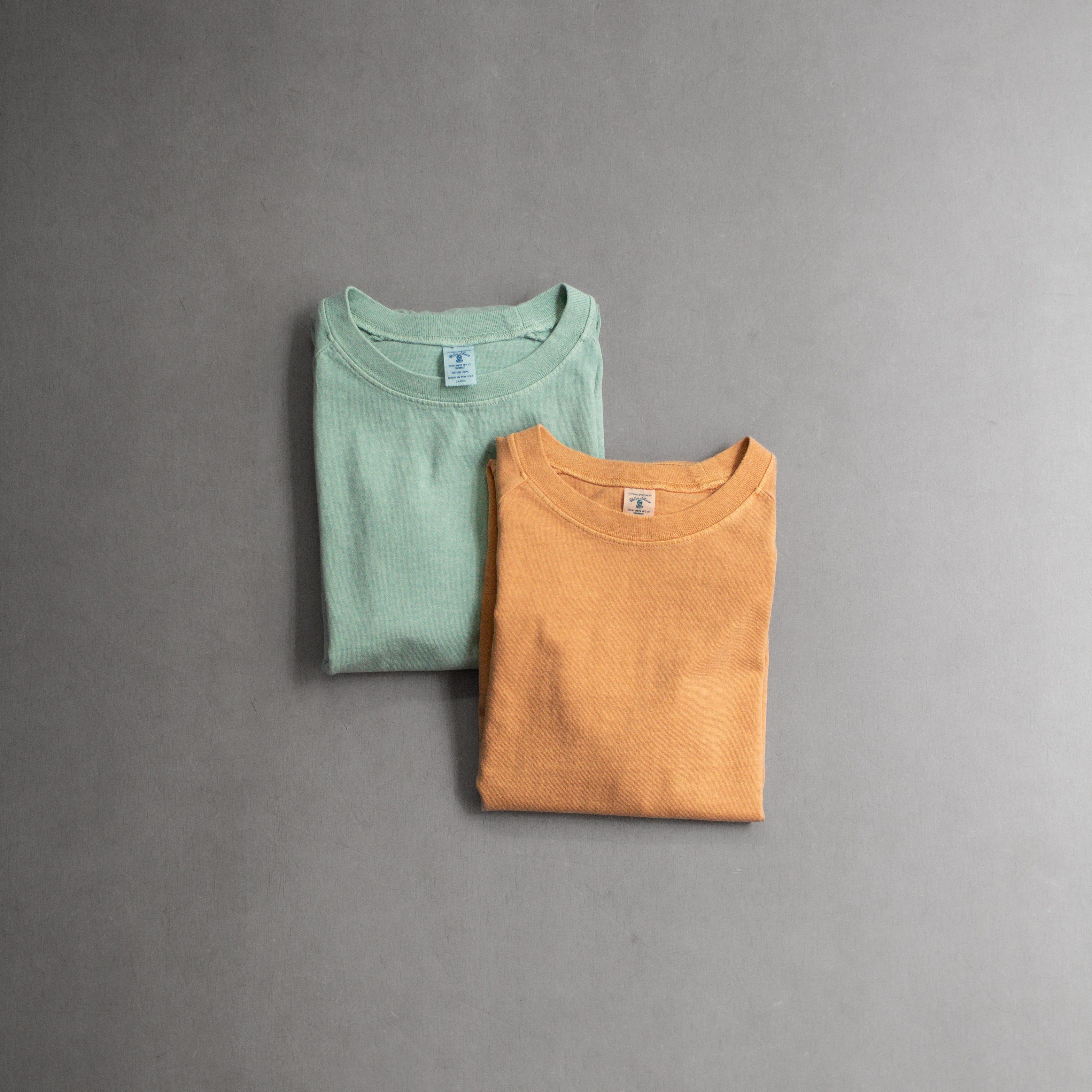 VELVA SHEEN PIGMENT RAGLAN S/S TEE 顏料染 圓領 斜肩 短袖 T恤