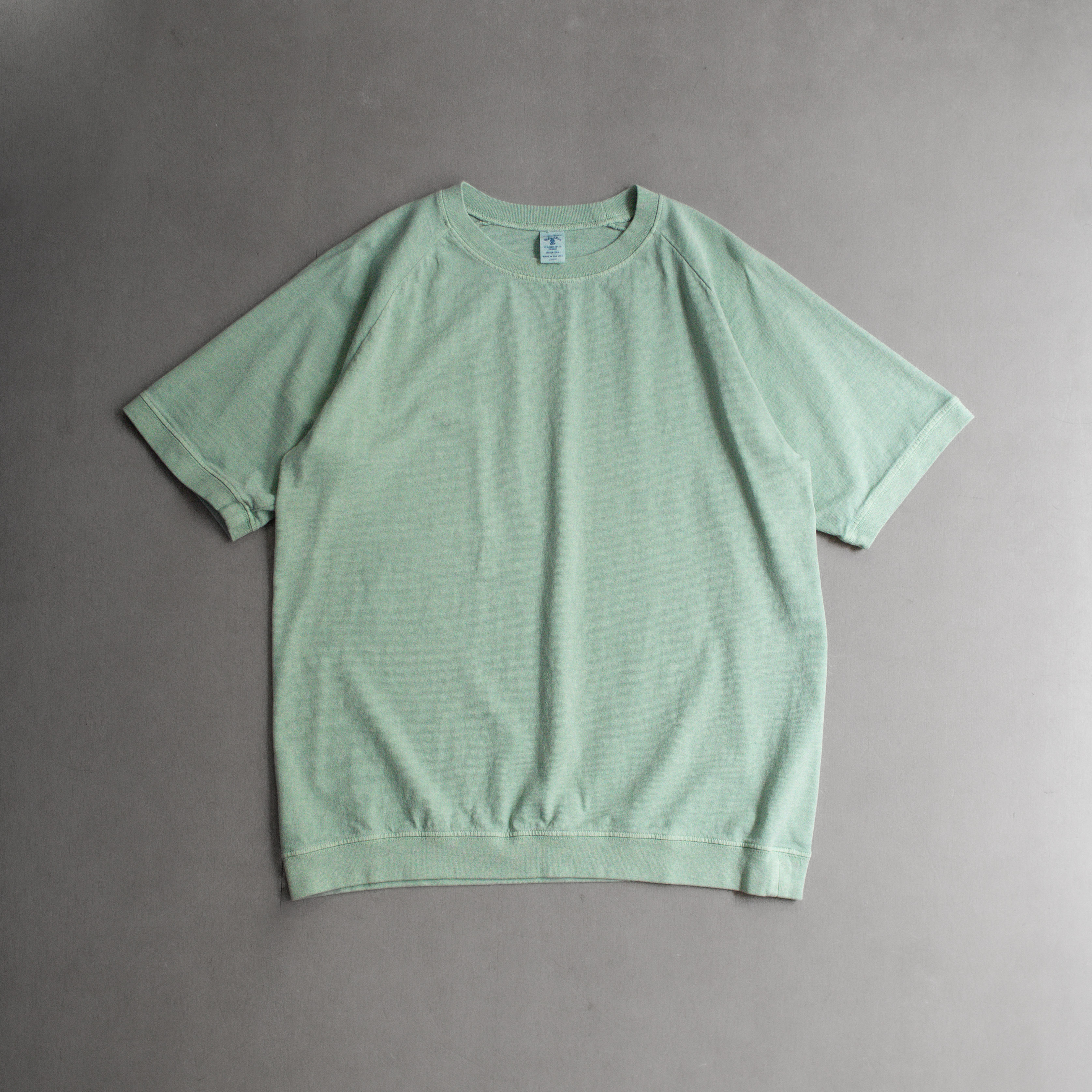 VELVA SHEEN PIGMENT RAGLAN S/S TEE 顏料染 圓領 斜肩 短袖 T恤