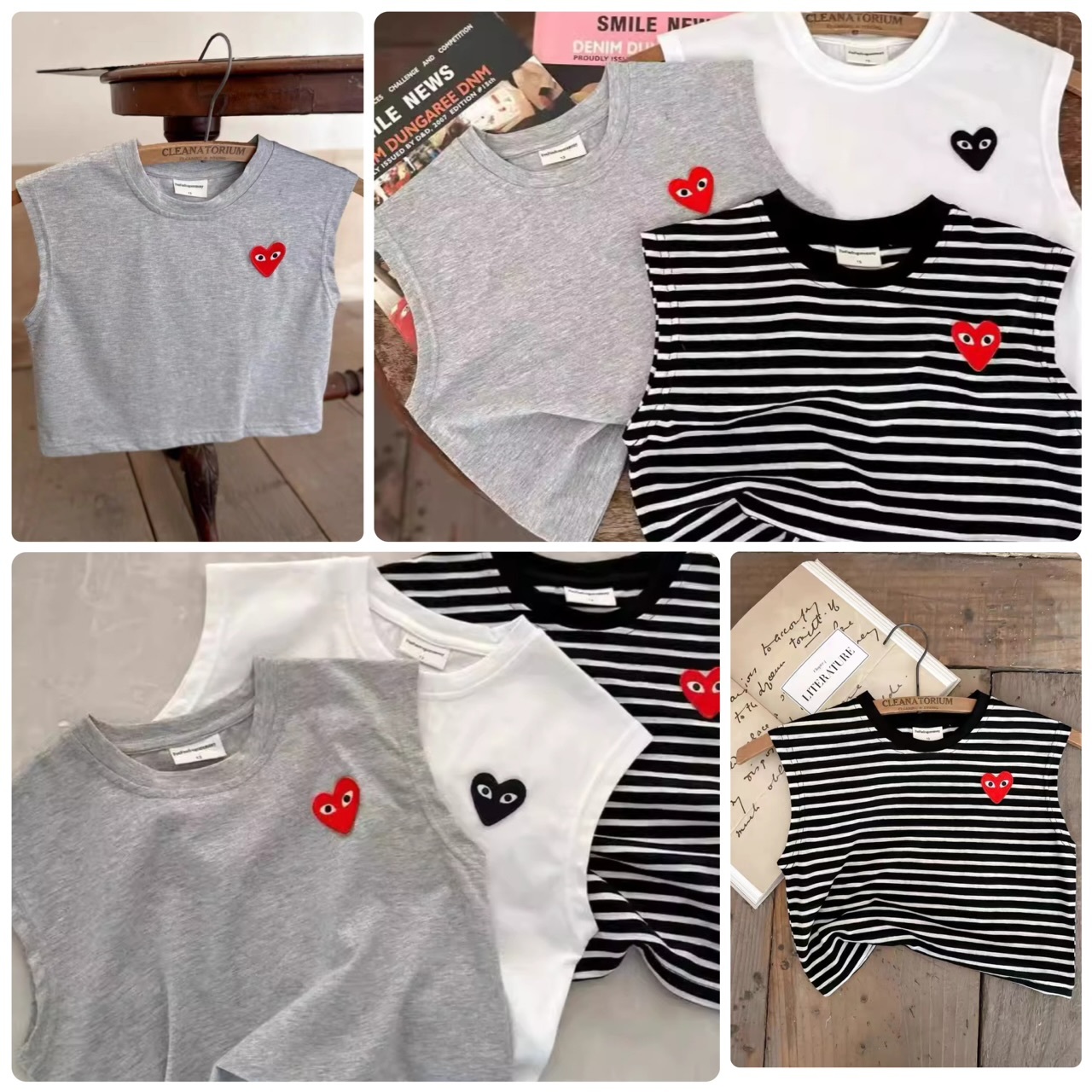 ❤️PLA*Y 童裝無袖短身背心-2400807