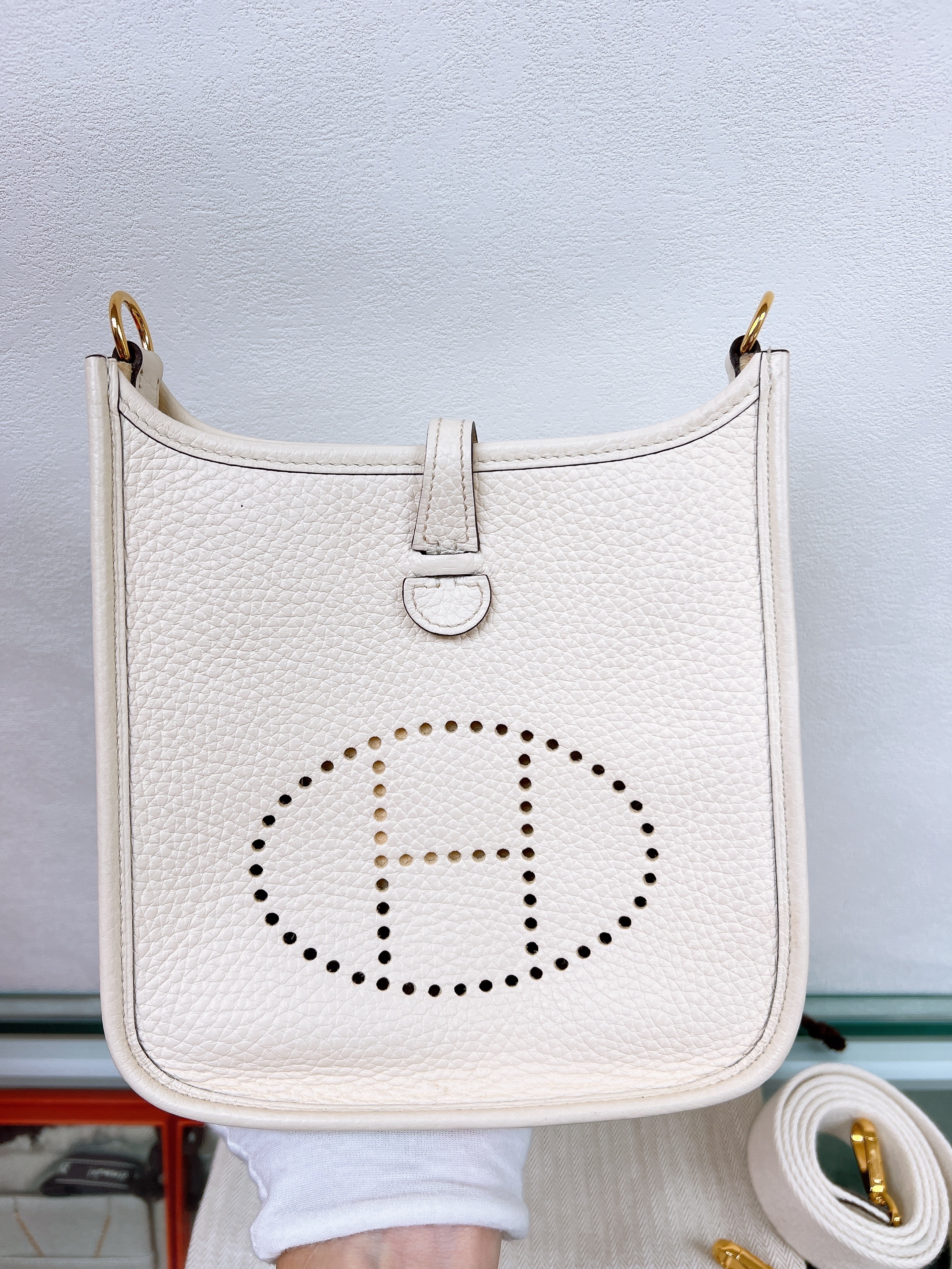 Hermes mini evelyne/ Nata GHW/ stamp Z