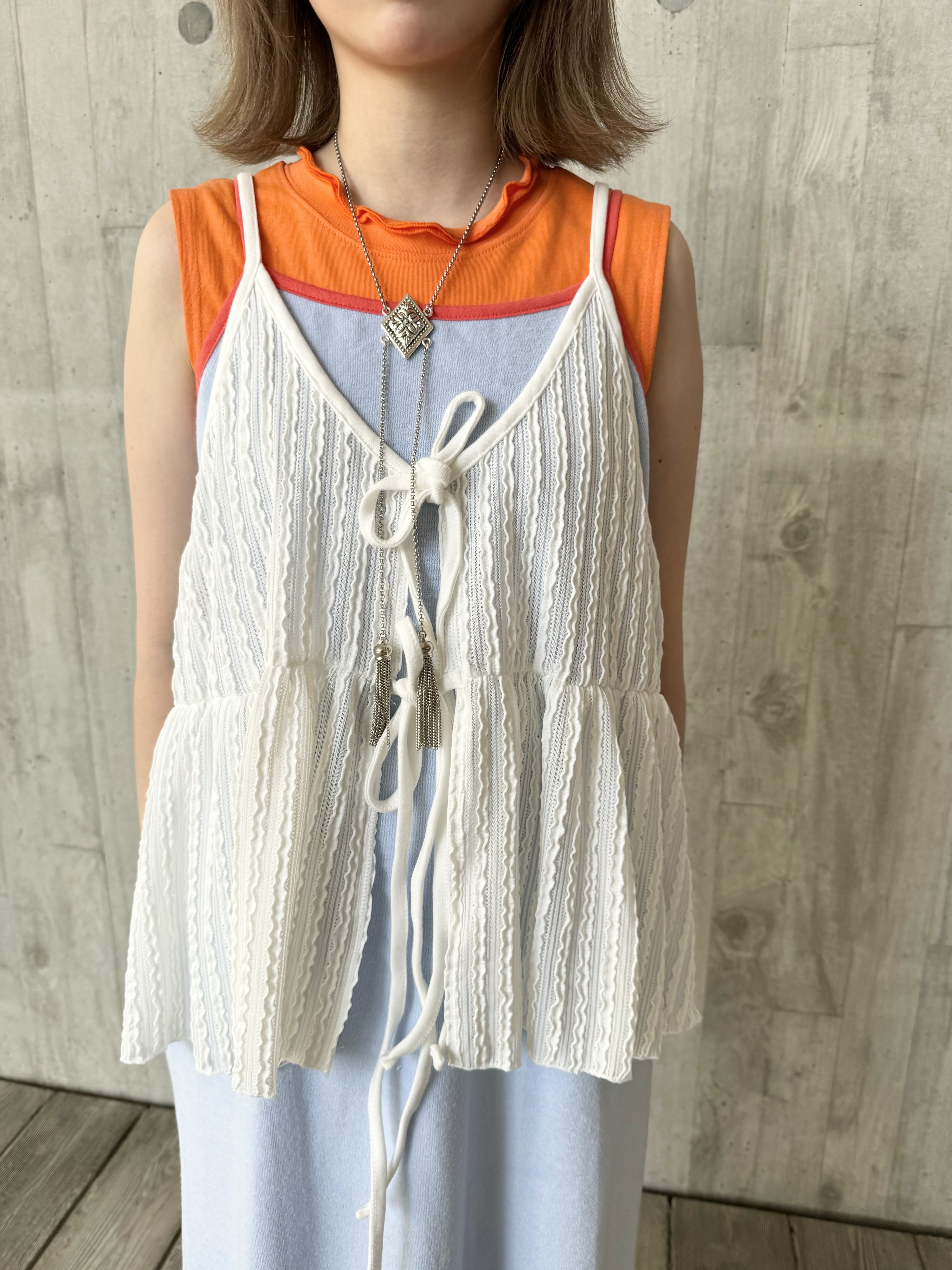 Website優惠 推！立體直紋ribbon vest