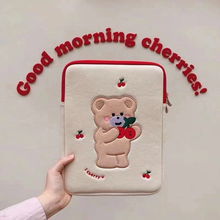 《51833》🍒拿著櫻桃小熊熊平板包電腦包
