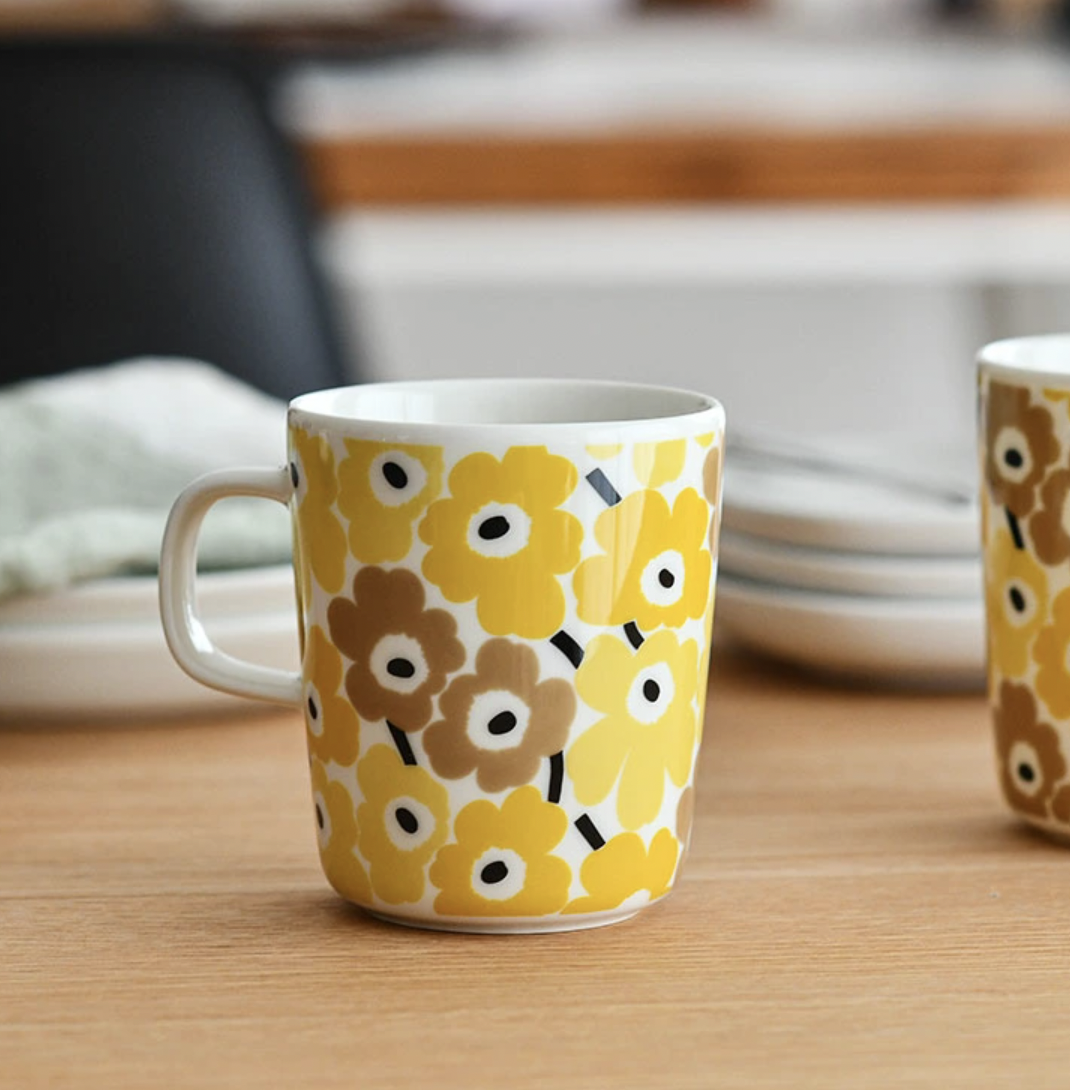 代購現貨 | Marimekko日本限定nano unikko 2.5d mug | yellow x light brown