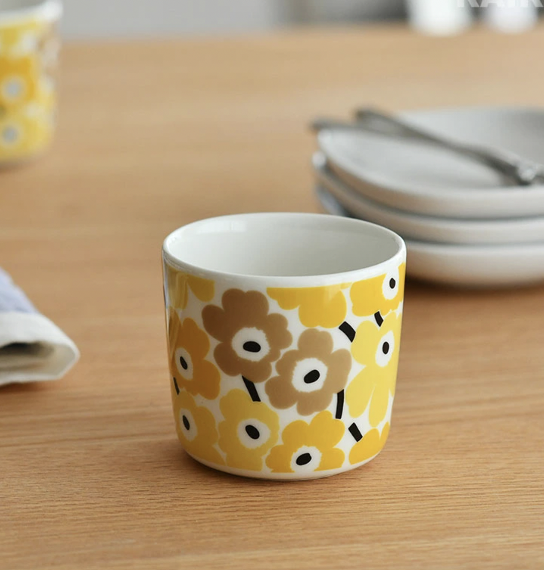 代購現貨 | Marimekko日本限定nano unikko 2.5d mug | yellow x light brown