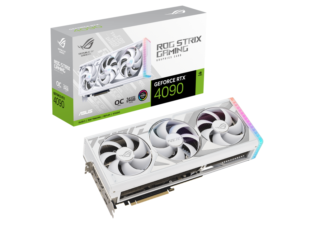 ROG Strix GeForce RTX™ 4090 潮競白 OC 超頻版 24GB GDDR6X