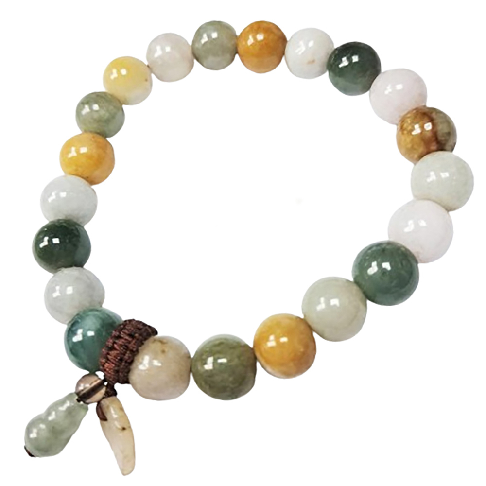 五色手工玉珠手珠10mm【十方】120557