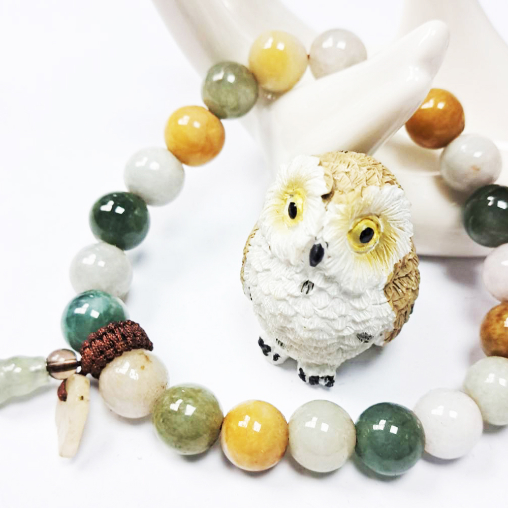 五色手工玉珠手珠10mm【十方】120557