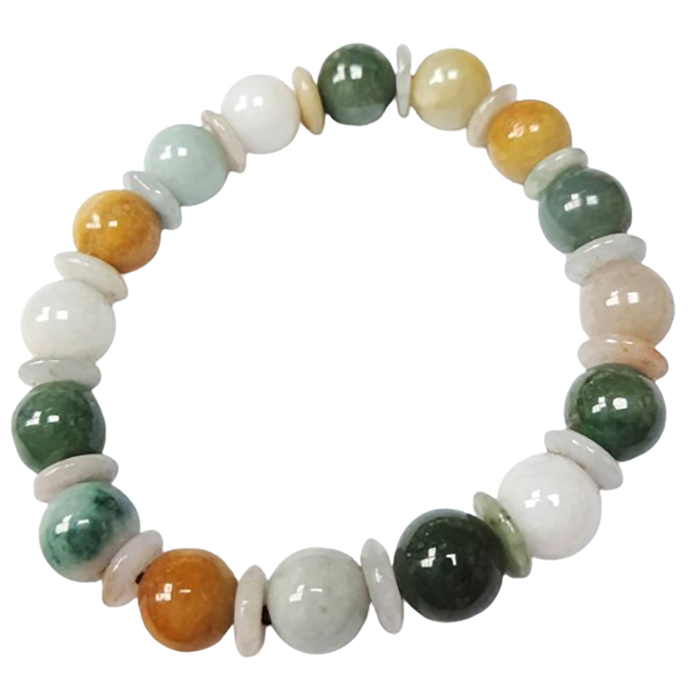 五色手工玉珠手珠10mm【十方】120558