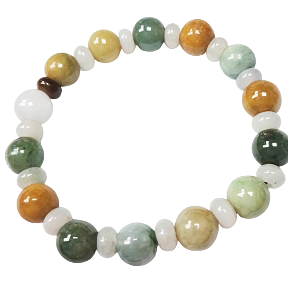 五色手工玉珠手珠10mm【十方】120586