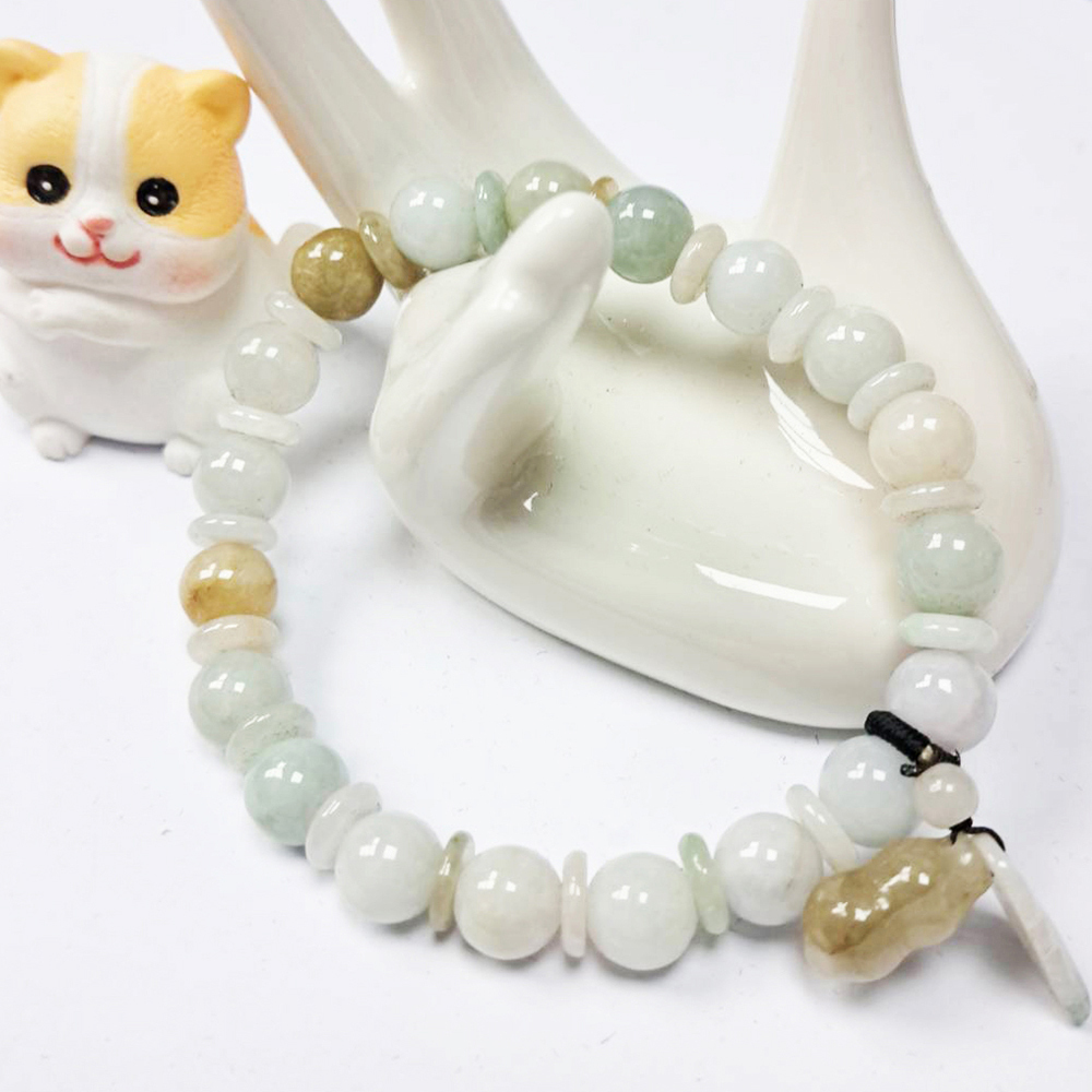 花生+緬甸玉手珠8mm【十方】134892