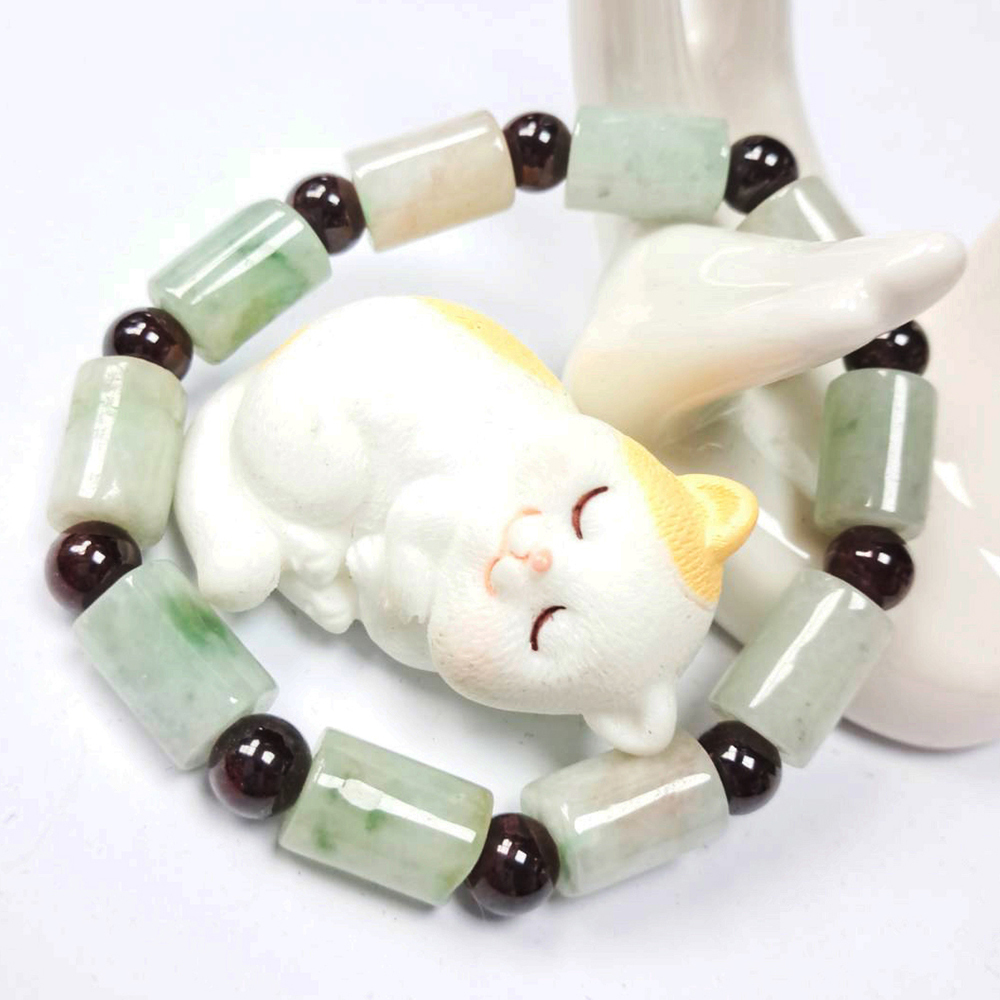 紅石榴緬甸玉手珠6mm*1.3*0.9cm【十方】145351