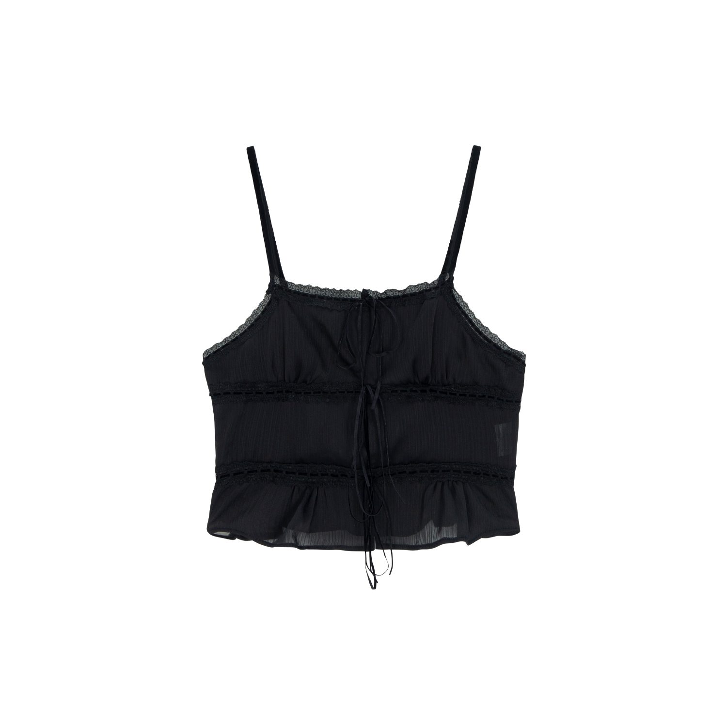 [as if calie] FLOWER RUFFLE SLEEVELESS BLOUSE