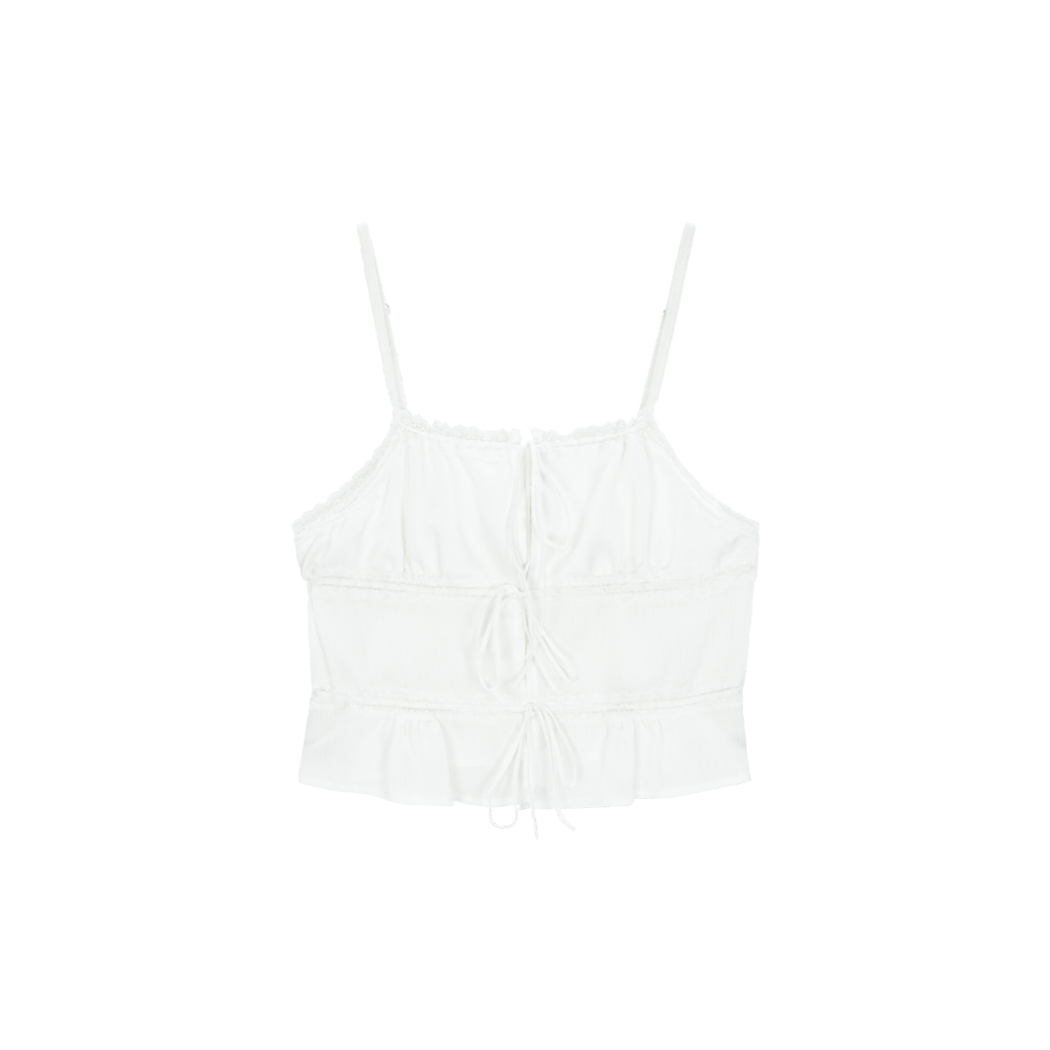 [as if calie] FLOWER RUFFLE SLEEVELESS BLOUSE