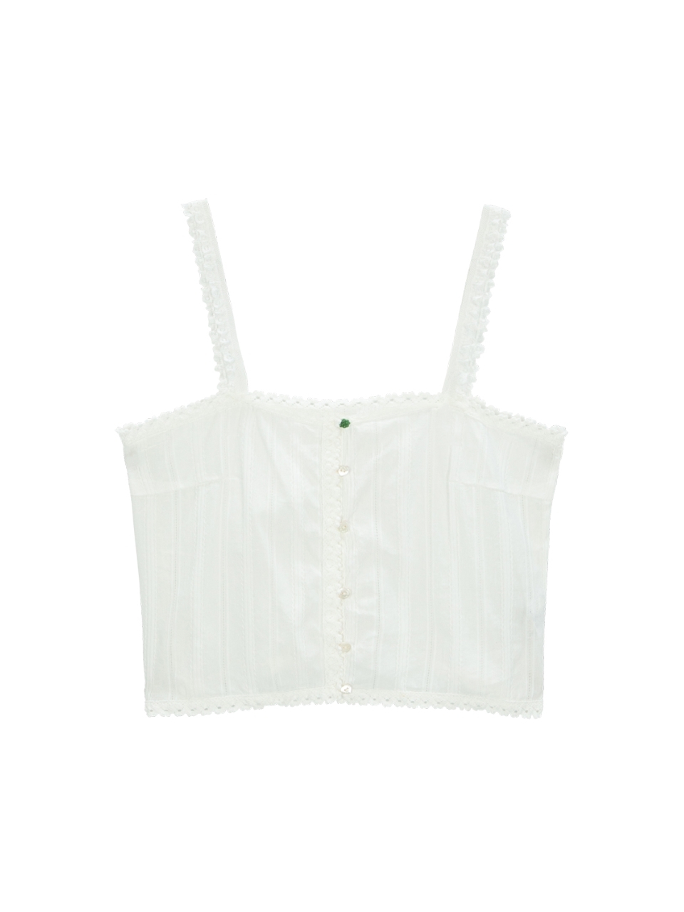 [as if calie] LACE TRIM SLEEVELESS BLOUSE