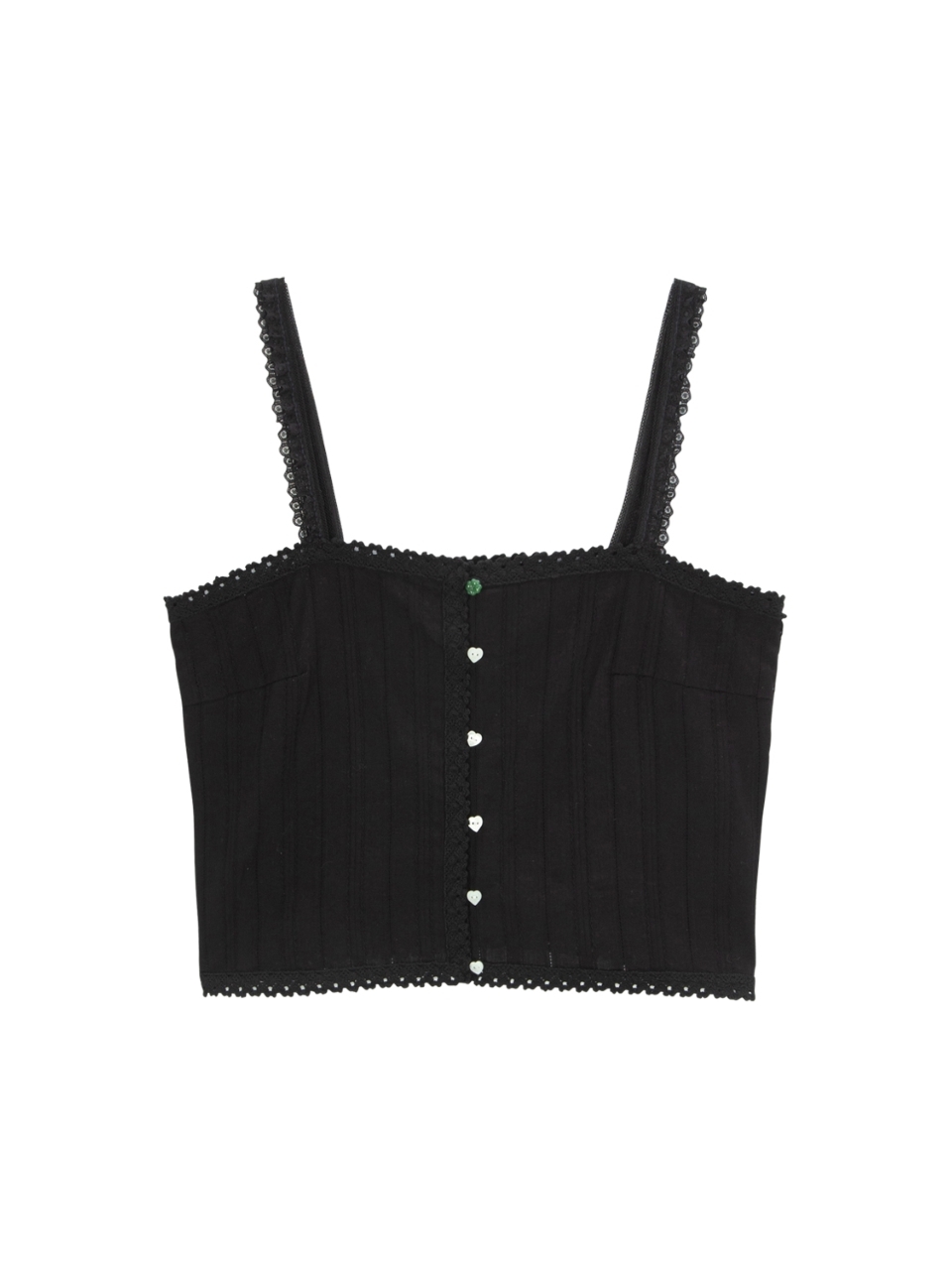 [as if calie] LACE TRIM SLEEVELESS BLOUSE