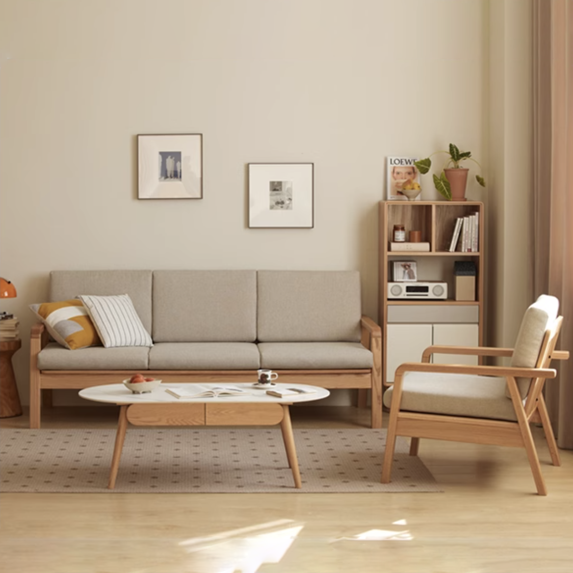 京典實木沙發B款  JD-N1062