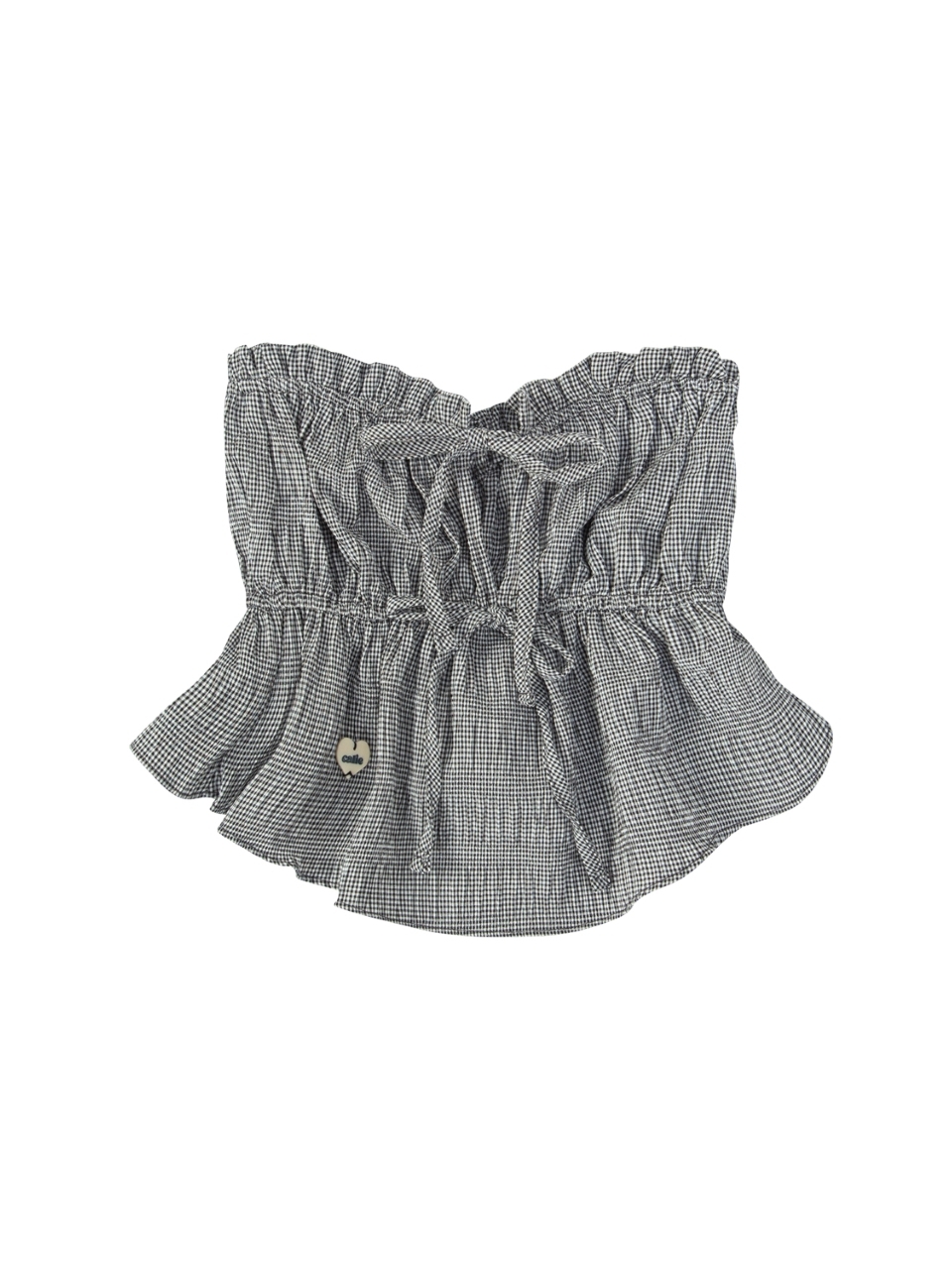 [as if calie] GINGHAM CHECK SLEEVELESS BLOUSE