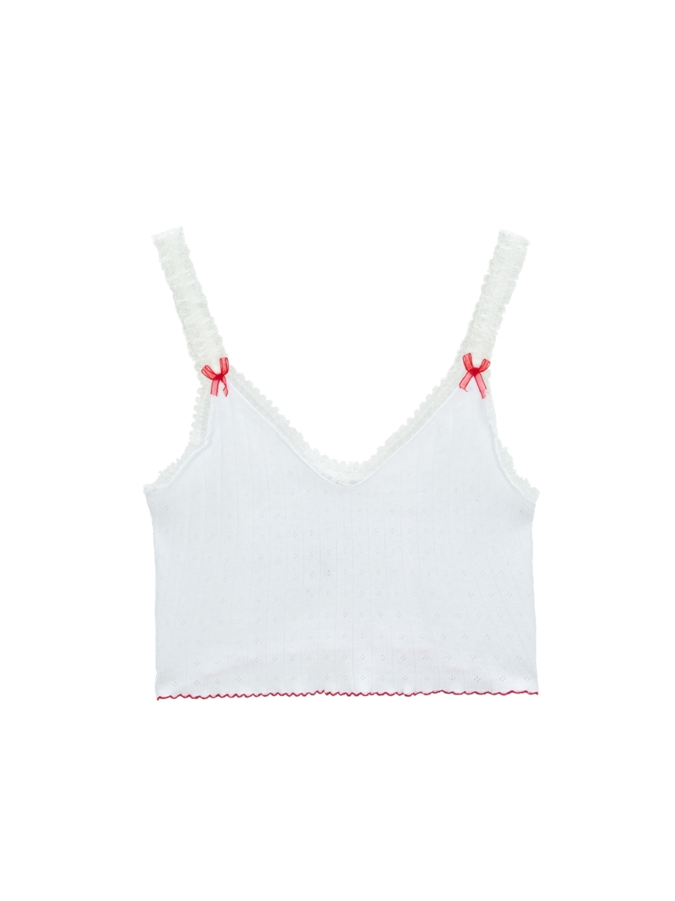 [as if calie] LACE TRIM BUSTIER