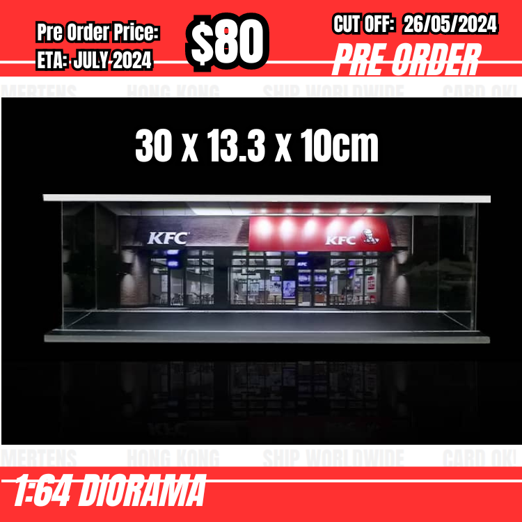 PO-$80  * Moreart * 1:64 Diorama - Parking Lot KFC [OD19/05]