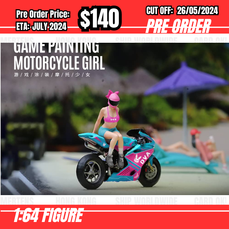 PO-$140 * Moreart * 1:64 Figure - Game Painting Motorcycle Cool Girl [OD19/05]