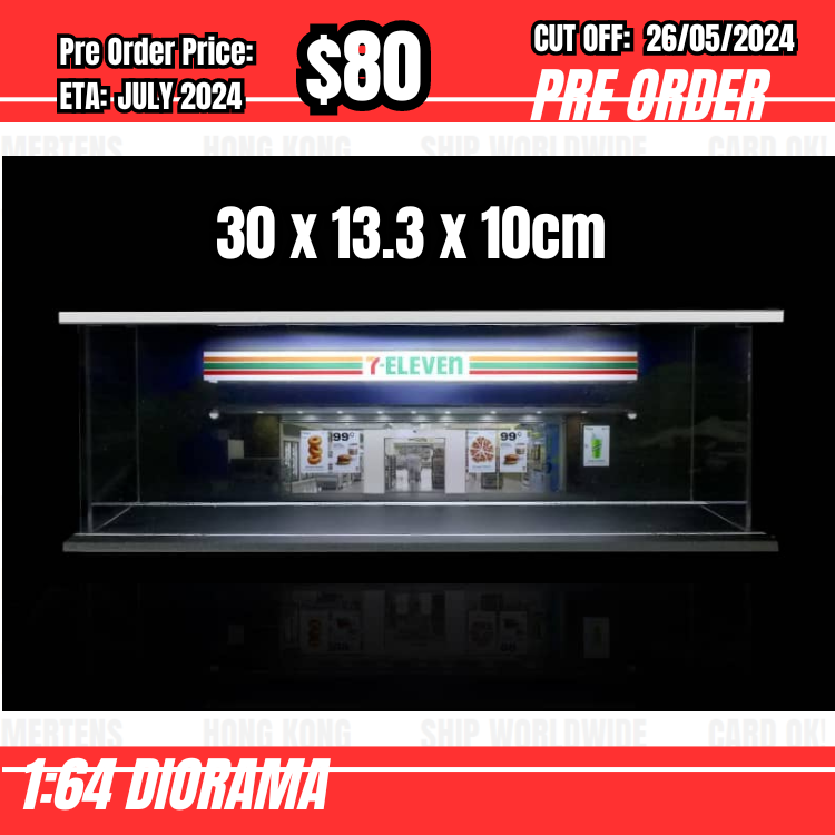 PO-$80  * Moreart * 1:64 Diorama - Parking Lot 7-11 [OD19/05]