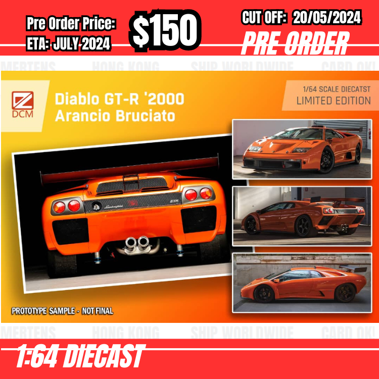 PO-$150 * DCM * 1:64 Diablo GTR Orange [OD19/05]