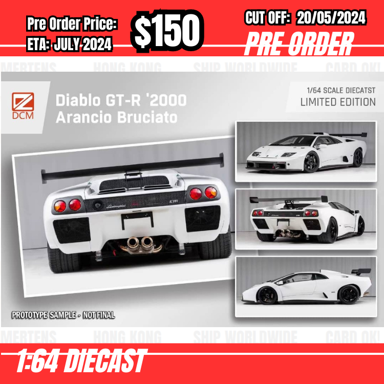 PO-$150 * DCM * 1:64 Diablo GTR White [OD19/05]