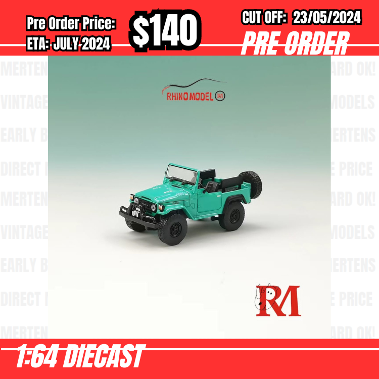 PO-$140 * Rhino Model * 1:64 Land Cruiser FJ40 Pick Up Blue [OD19/05]