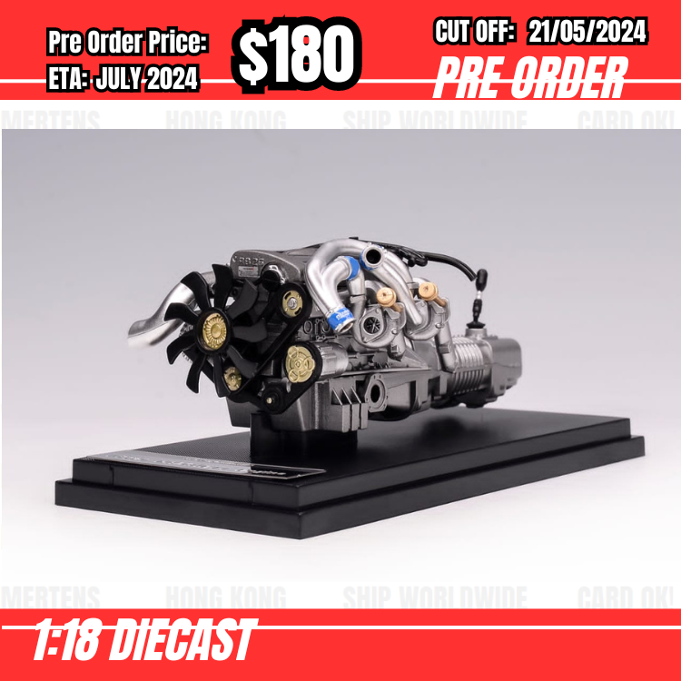 PO-$180 * Motorhelix * 1:18 Engine - R34 RB26DETT [OD19/05]