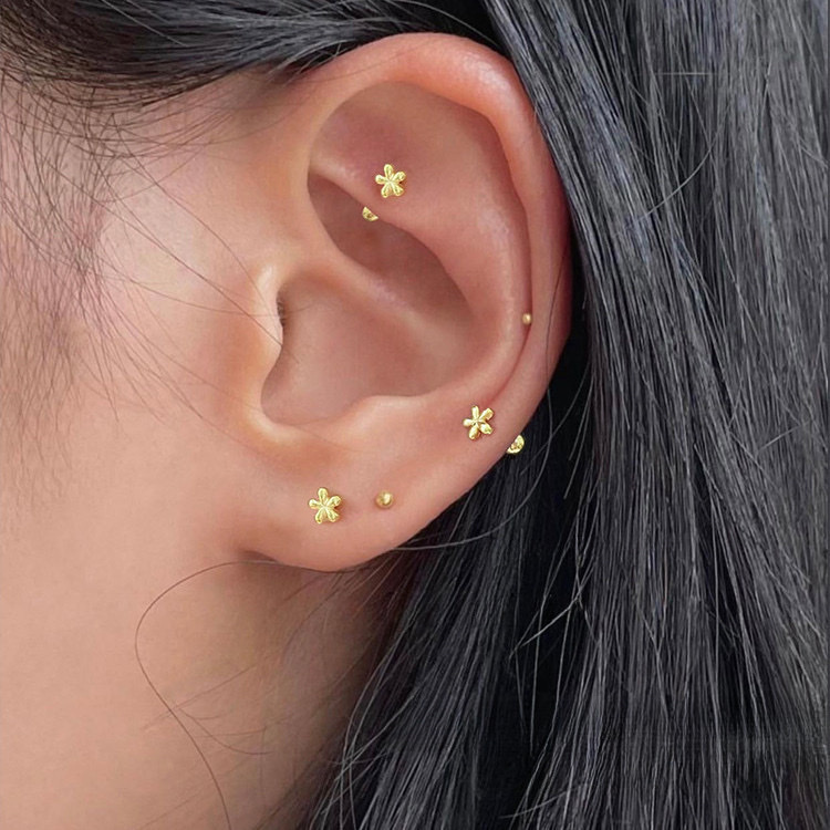 mini小花花螺絲小耳釘