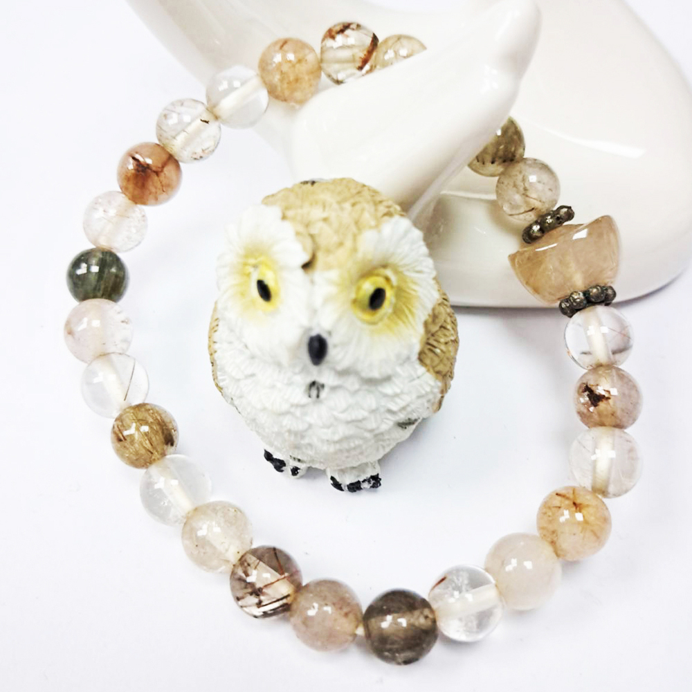 元寶髮晶&髮晶6mm手珠【十方】120053