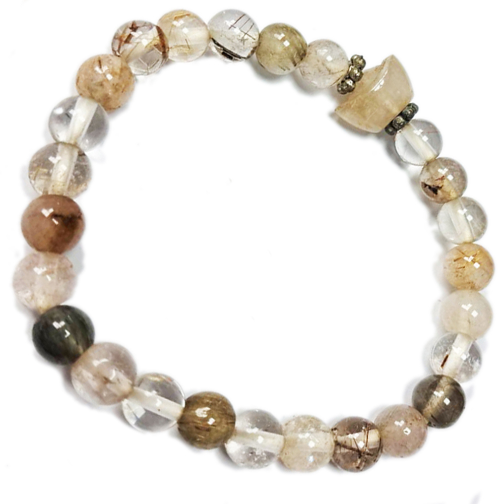 元寶髮晶&髮晶6mm手珠【十方】120053